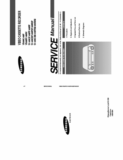 Samsung VR400G, SV-400GUM, VR400PC, SV-400GP Service Manual Video Cassette Recorder (mod. VR400P, VR400PC, SV-400PP, SV-400RP, SV-400GUP, SV-400PUP, SV-400RUP, SV-400PUM, SV-400RUM) - Part 1/3 pag. 55